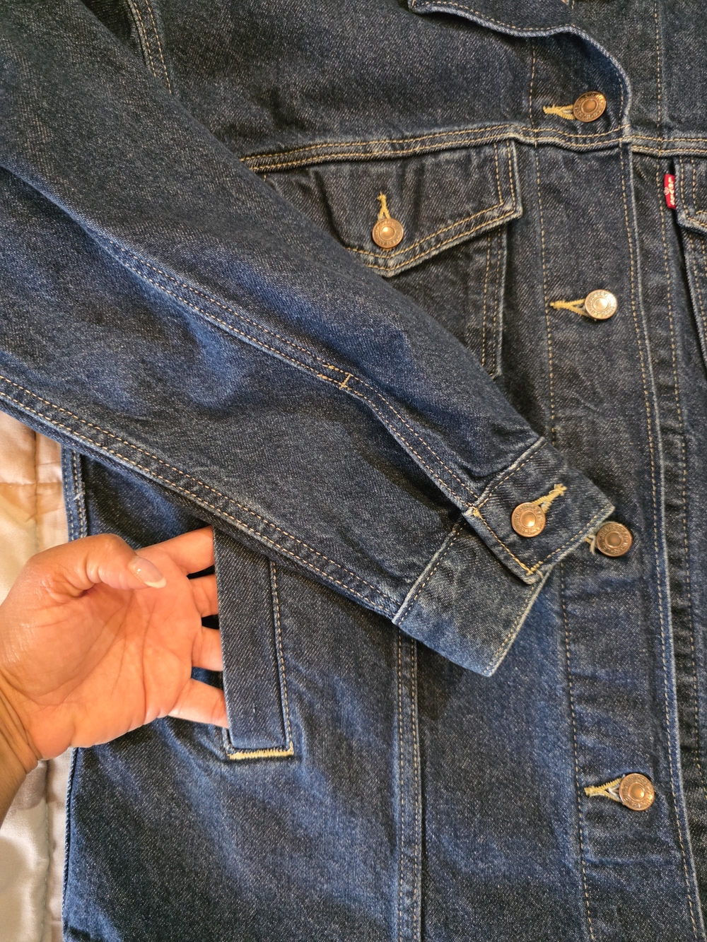 Levi's Dark Blue Denim Jean Jacket - Picture 7 of 14